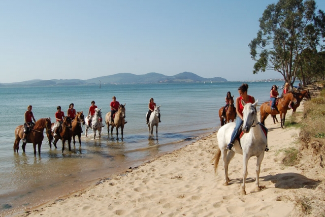 Por la playa a caballo